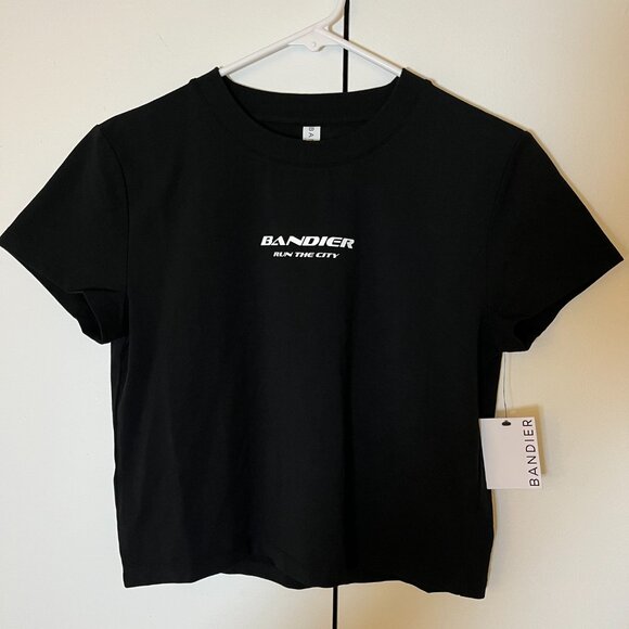Bandier run the city women's black tshirt size Medium - Picture 4 of 6
